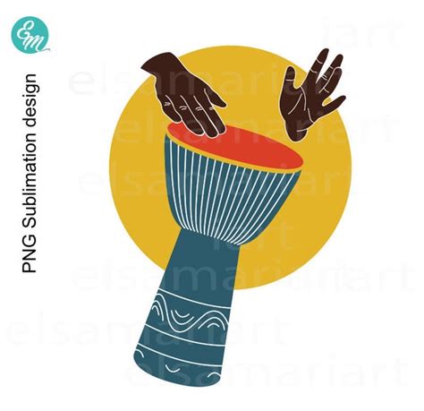 African Drum djembe PNG clipart sublimation design descargar - Etsy México