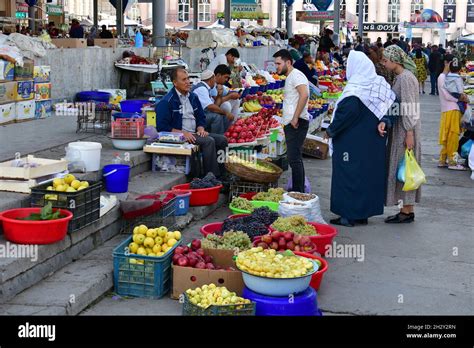 Siyob Bazaar Siab Bazaar Samarkand Uzbekistan Central Asia Stock