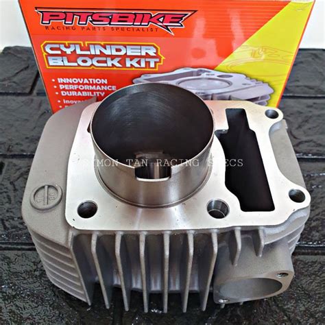 PITSBIKE CYLINDER BLOCK STEEL BOREKIT 57MM XRM125 RS125 WAVE125 CARB