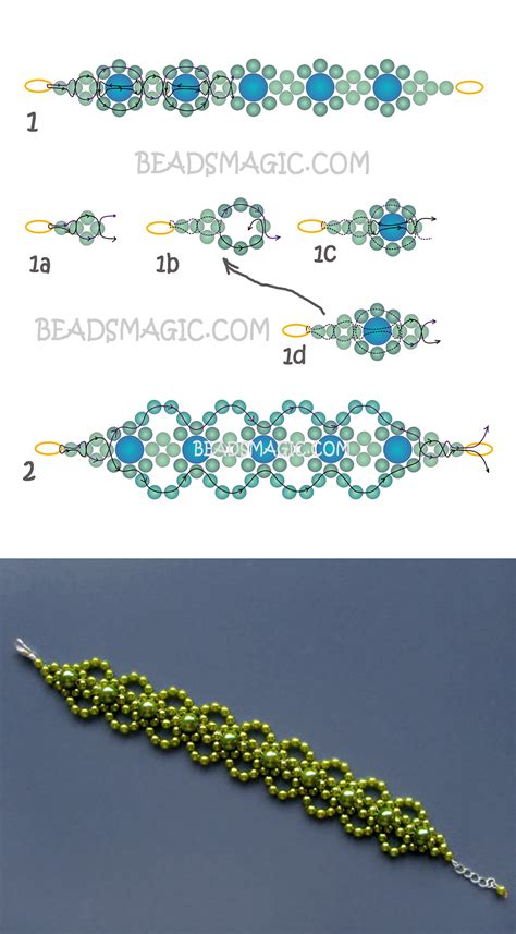 Free Pattern For Bracelet Lime Beads Magic Seed Bead Bracelet Patterns Beaded Necklace