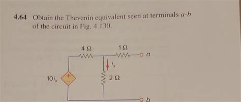 Solved Obtain The Thevenin Equivalent Seen