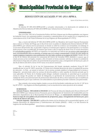 R a no 81 nulidad proceso ads nº 003 2014 PDF