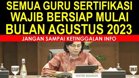 Horee Semua Guru Penerima Tunjangan Sertifikasi Guru Wajib Bersiap