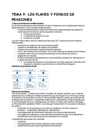 Tema Los Planes Y Fondos De Pensiones Pdf