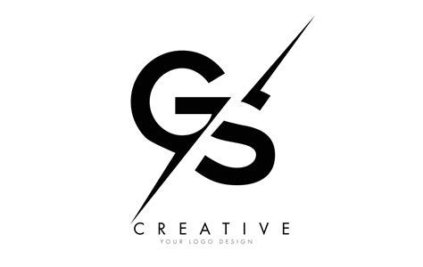 Gs G S Letter Logo Design With A Creative Cut Vector Art At