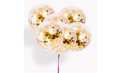 Pcs Pouces Paillettes D Or Confettis Ballons Color S Ballons De