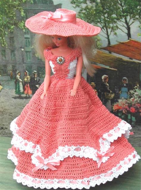 Crochet Fashion Doll Barbie Pattern 170 Tea Gown From New Etsy