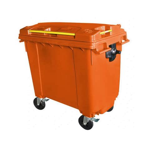 Mobile Wheelie Bins - Orange - 660L - Master Jack