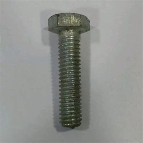 Hexagonal Full Thread Galvanized Iron Hex Bolt Size 4 Inch Length