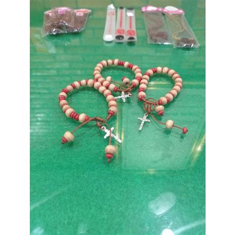 Jual Rosario Gelang Benang Kayu Salib Putih Shopee Indonesia