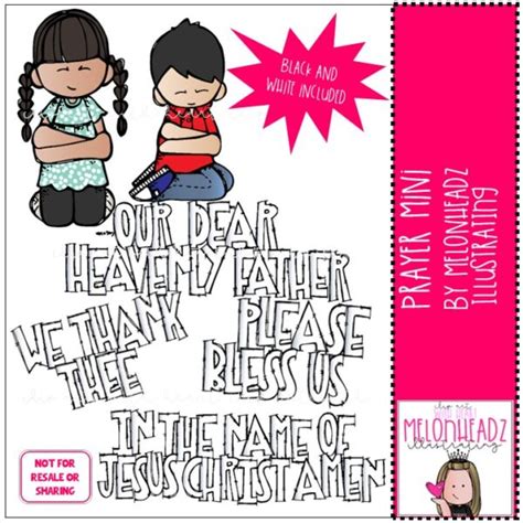 Prayer Clip Art MINI LDS Melonheadz