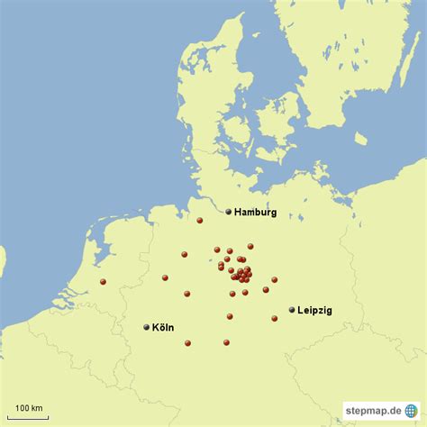 StepMap Skandinavische Wörter in deutschen Ortsnamen Landkarte für