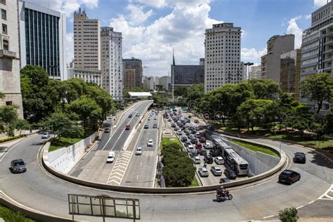 View Of Vale Do Anhangabau Sao Paulo Brazil Editorial Photo Image