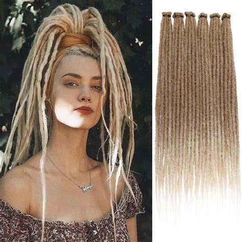 Leeven 18 Inch Ombre Blonde Dreadlock Extension 20 Strands Hippie