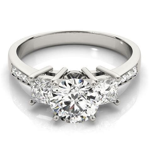 Corinne Platinum Round Lab Grown Diamond Engagement Rings