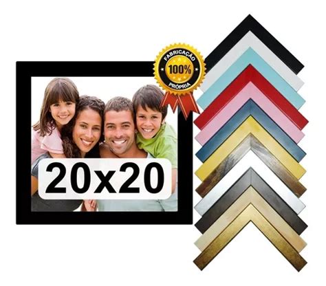 Moldura Quadro 20x20 Em Madeira Laqueada Premium Vidro MercadoLivre