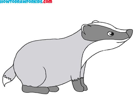 How to Draw a Badger - Easy Drawing Tutorial For Kids