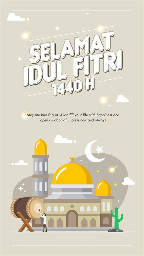 Ucapat Idul Fitri Desain Pamflet Idul Fitri Sampul Kartu