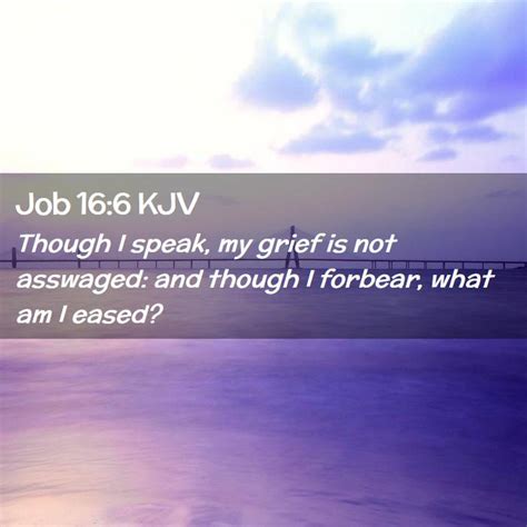 Job 166 Kjv Though I Speak My Grief Is Not Asswaged And