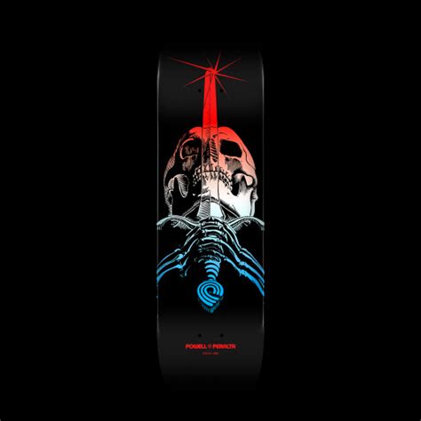 Powell Peralta Skull Sword Skateboard Deck Blue Fade Shape 246 9