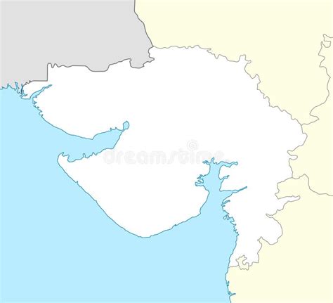 Location Map of Gujarat is a State of India Stock Vector - Illustration ...