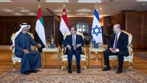 Egypt Uae Israel Leaders Meet For First Ever Three Way Summit