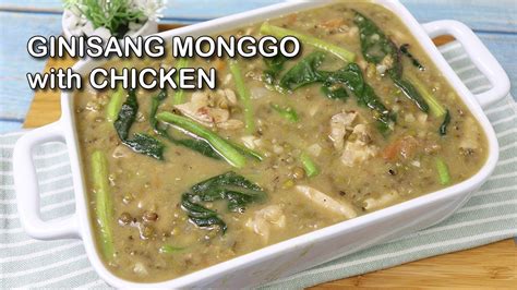 Ginisang Monggo With Chicken Ginisang Monggo Recipe Youtube