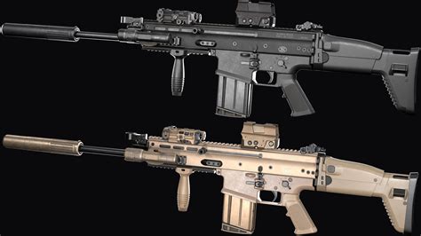 D Model Tactical Modular Assault Rifle Fn Scar H Mk Vr Ar Low