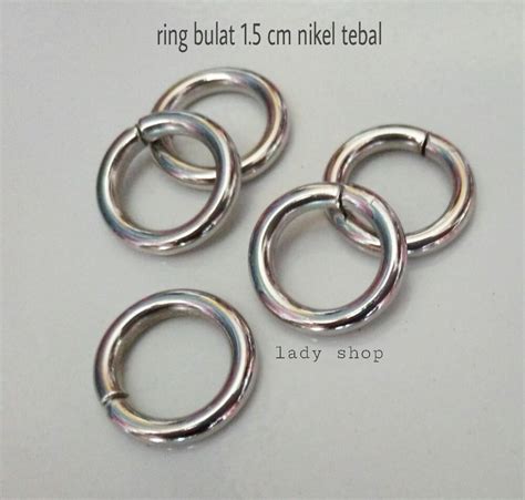 Lady Shop Aksesoris Tas Ring Bulat Cm Nikel Tebal Pcs