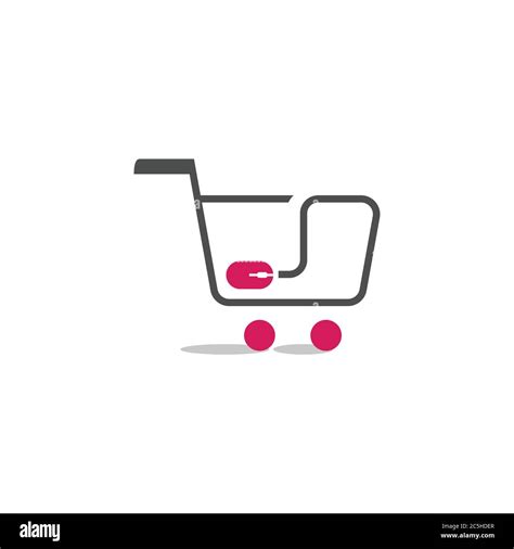 Online shop logo design vector illustrtaion. Mobile online shopping ...