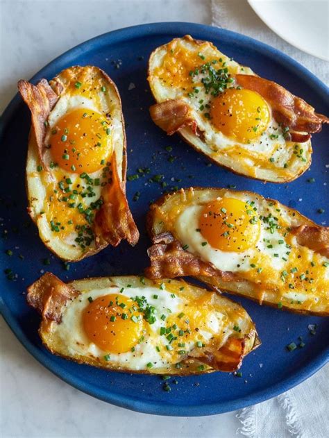 Twice Baked Breakfast Potatoes Spoon Fork Bacon Recipe Potato