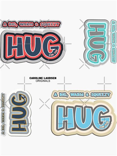 Originals Hug Coupon Sticker Pack 30 Like Virtual Hugs And Kisses