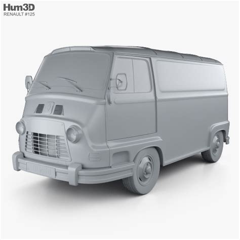 Renault Estafette Panel Van 1976 3D 모델 차량 on 3DModels