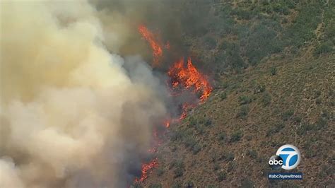 Agua Dulce Brush Fire Prompts Evacuations As Winds Heat Fuel Blaze