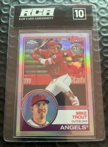 RCA 10 Mike Trout 2018 Topps Chrome 1983 Retro Refractor 83T 12