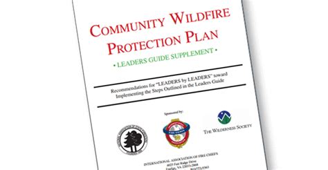 Community Wildfire Protection Plan Leaders Guide Supplement