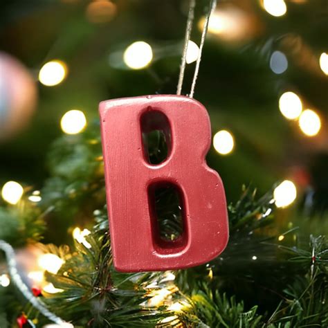 Personalized Letter Christmas Ornaments Unique Christmas Etsy