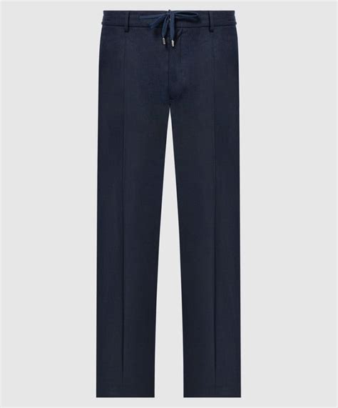 Moorer Anton Fsr Blue Wool And Cashmere Trousers Antonfsr Buy With