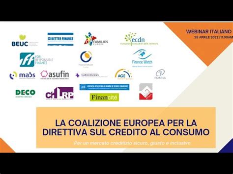 Webinar Italiano De La Coalizione Europea Per La Direttiva Sul Credito