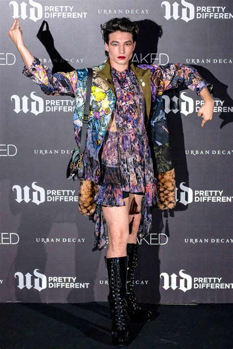 Ezra Miller Reveals His Best Look Yet A Minidress And Knee High Boots Fashion Ezra Miller