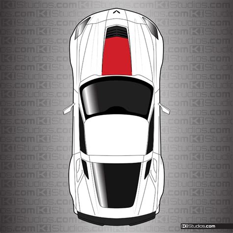 Corvette C7 Z06 Z07 Vinyl Decal Overlay For Hood Pad Liner In Carbon