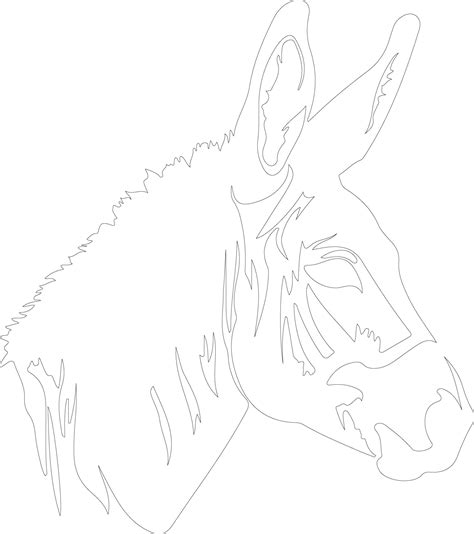 donkey outline silhouette 38489449 Vector Art at Vecteezy