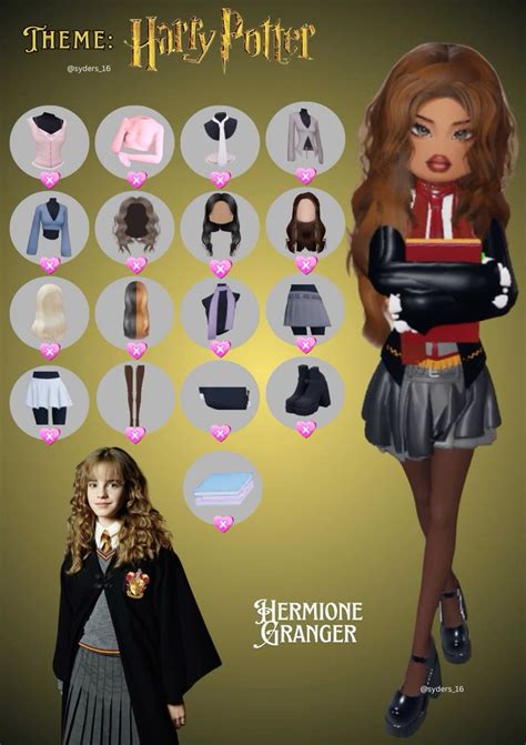 Roblox Dti Theme Movie Character Hermione In 2024 Halloween