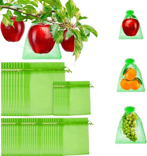 Amazon 50Pcs Fruit Protection Bags Garden Netting Eco Bags 4 6