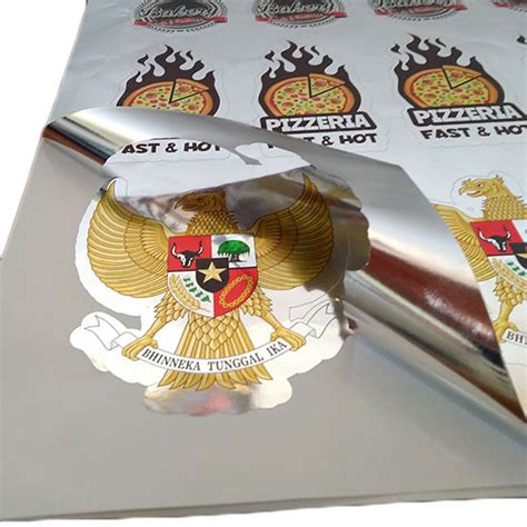 Cetak Stiker Metalic Silver Cahya Printing