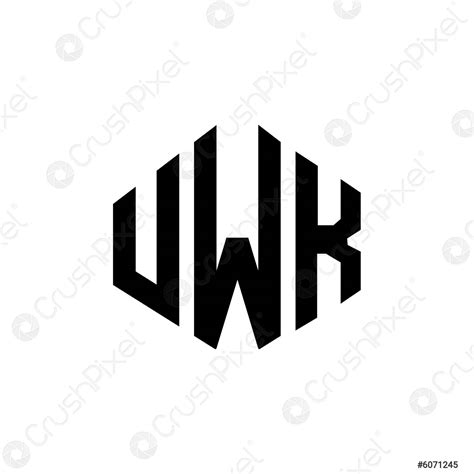 UWK letter logo design with polygon shape. UWK polygon and - stock vector 6071245 | Crushpixel