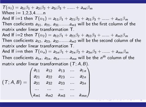 Matrix Representation Of A Linear Transformation Postnetwork Academy