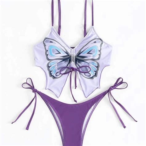 Purple Butterfly Bikini Women S Fashion Swimwear Bikinis Swimsuits
