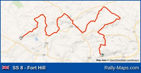 SS 8 Fort Hill Stage Map Circuit Of Ireland Rally 1987 ERC