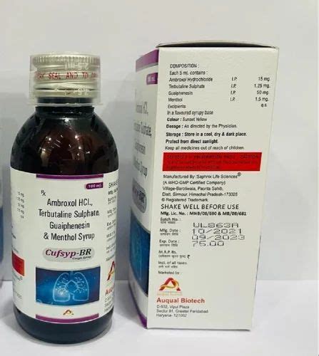 Cufsyp BR Cough Syrup Bottle Size 100 Ml At Rs 75 Bottle In Faridabad